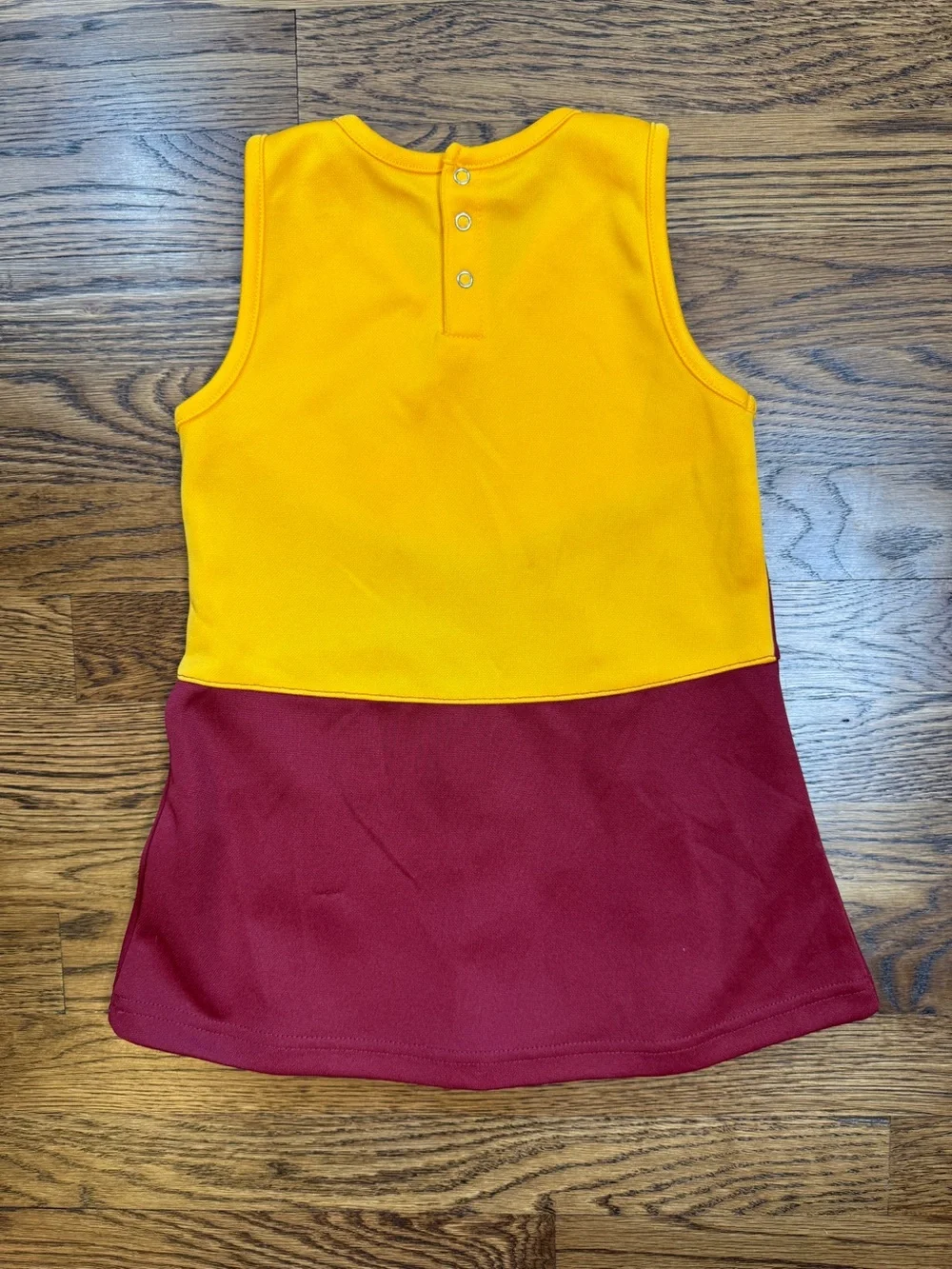 NFL Team Apparel Washington Commanders Girls Tank Cheer Dress - Gold & Maroon 4T